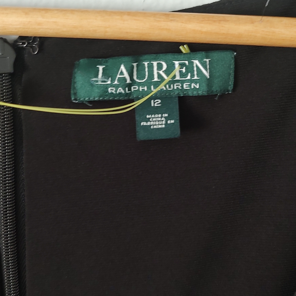 Ralph Lauren Women dress  Size 12 new Tags Sleeveless Style Wrap Zipper Back New - Picture 12 of 13